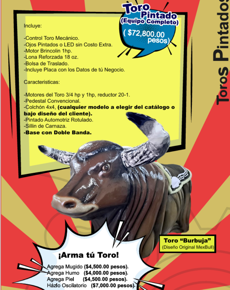 🐂 Toro Pintado (Equipo Completo) Diseño “Burbuja” – Original MexBull - Toros Pintados MexBull