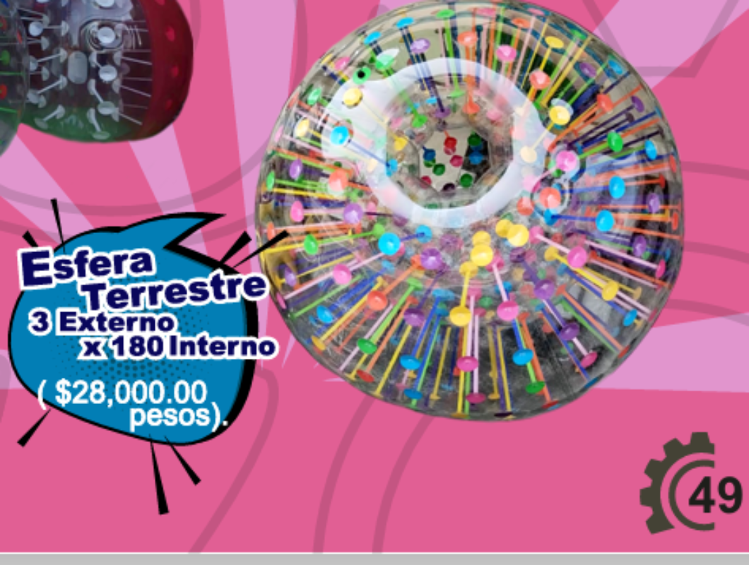 🌍 Esfera Terrestre Inflable - Termosellados MexBull